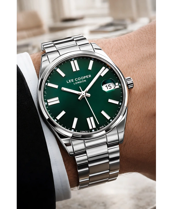 Lee Cooper Gümüş Renk Çelik Kordon Erkek Kol Saati 3atm Bileklik Sdlc032