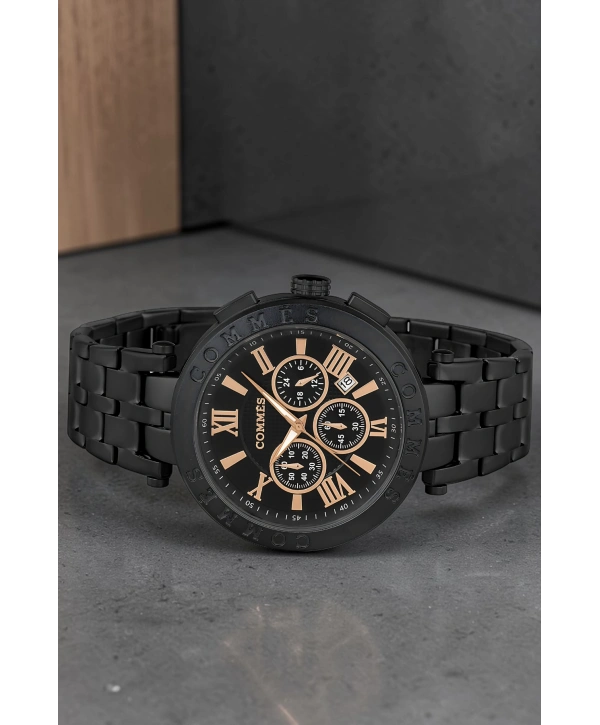 Commes Erkek Kol Saati Fonksiyonlar Aktif Siyah Renk Çelik Kordon Sdcms033