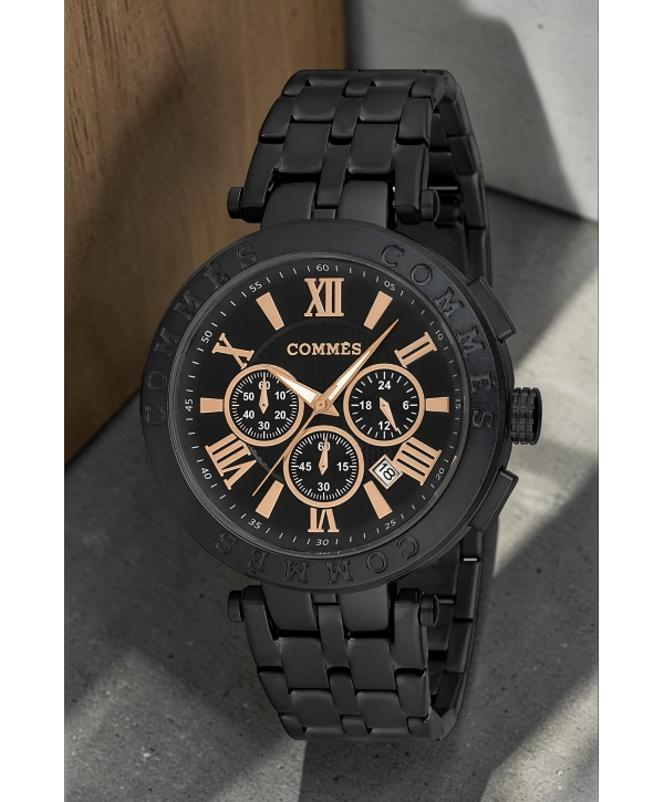 Commes Erkek Kol Saati Fonksiyonlar Aktif Siyah Renk Çelik Kordon Sdcms033