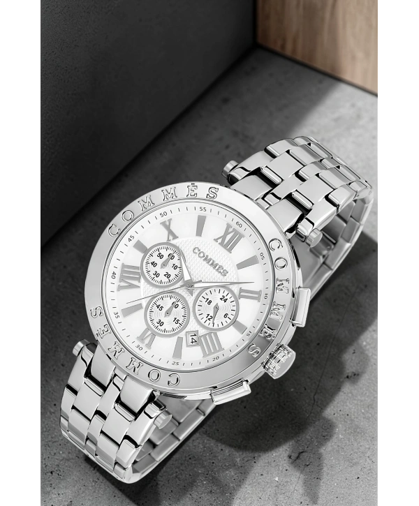 Commes Erkek Kol Saati Fonksiyonlar Aktif Gümüş Renk Çelik Kordon Sdcms033