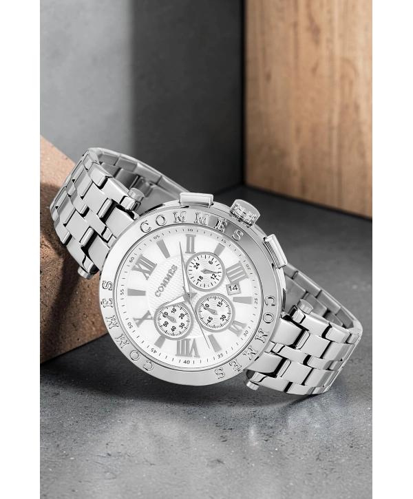 Commes Erkek Kol Saati Fonksiyonlar Aktif Gümüş Renk Çelik Kordon Sdcms033