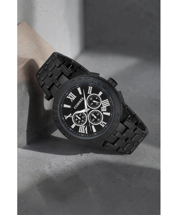 Commes Erkek Kol Saati Fonksiyonlar Aktif Siyah Renk Çelik Kordon Sdcms033