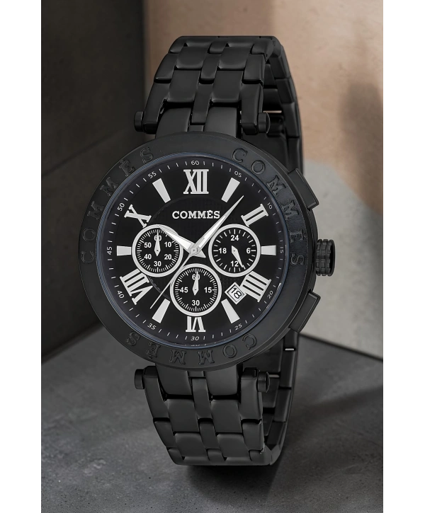 Commes Erkek Kol Saati Fonksiyonlar Aktif Siyah Renk Çelik Kordon Sdcms033