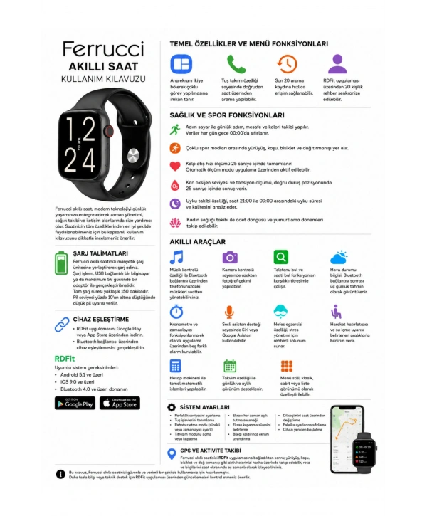 FC Smart S10 Max – Bluetooth Arama, Spor Modları, Alüminyum Kasa Akıllı Saat Siyah-Siyah