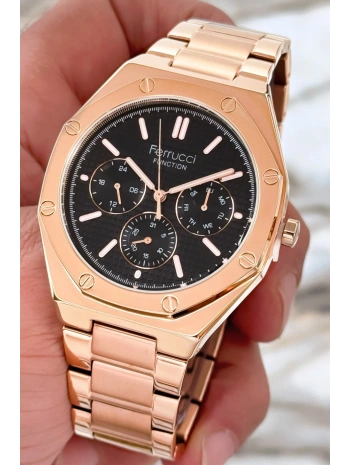 Çelik Kordon Function Erkek Kol Saati Rose 3atm Suya Dayanıklı Sdfer086