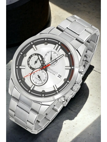 Erkek Kol Saati Gümüş-beyaz Renk Function Fcf.13853fm.04 Bileklik Hediye Sdfer115