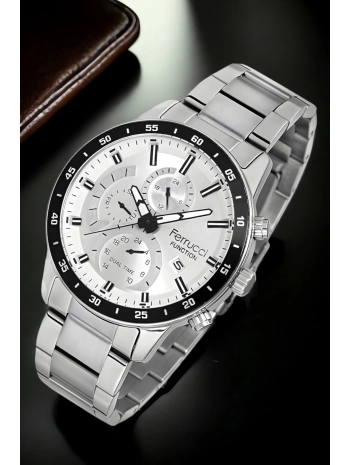 Function Erkek Kol Saati Fcf.13568fm.01 Gümüş-beyaz Renk Bileklik Hediye Sdfer125