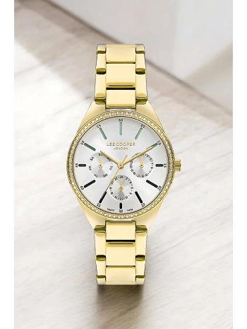 Fosforlu Gold Renk Çelik Kordon&kasa Kadın Kol Saati Bileklik Hediyeli Sdlc009