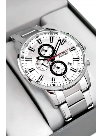 Function Erkek Kol Saati Gümüş Renk Çelik Kordon ve Kasa, sdfer004