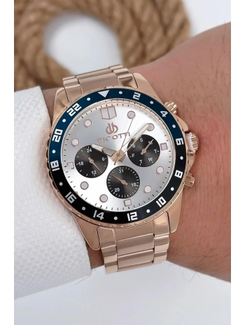 Erkek Kol Saati Tüm Fonksiyonlar Aktif Rose Gold Sdb003