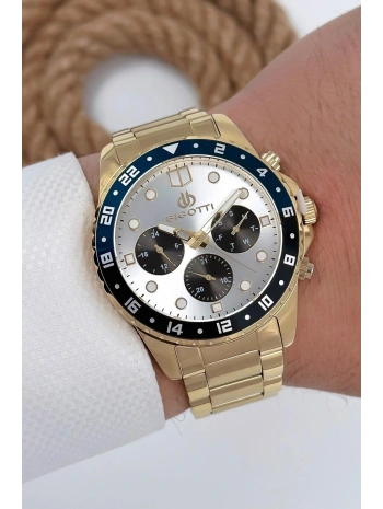 Erkek Kol Saati Tüm Fonksiyonlar Aktif Altın Renk Çelik Kordon Sdb003