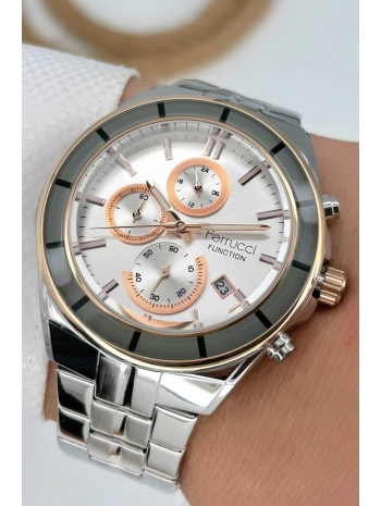 Function Erkek Kol Saati Gümüş-beyaz Yeni Sezon Bileklik Hediyeli 3atm Sdfer060