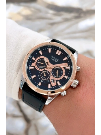 Function Lacivert Deri Kordon Erkek Kol Saati 3 Atm Suya Dayanıklı Sdfer067