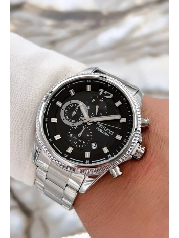 Gümüş-siyah Çelik Kordon Function Yeni Sezon Erkek Kol Saati Sdfer073