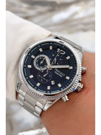 Gümüş-Mavi Çelik Kordon Function Yeni Sezon Erkek Kol Saati sdfer073