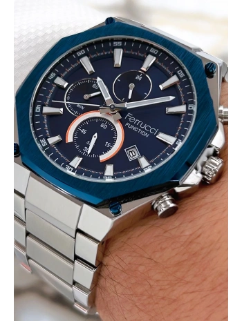 Çelik Kordon Function Gümüş-mavi Yeni Sezon Erkek Kol Saati Sdfer075