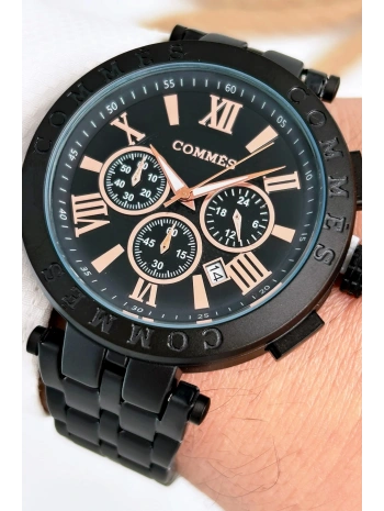 Commes Erkek Kol Saati Fonksiyonlar Aktif Siyah Renk Çelik Kordon Sdcms033