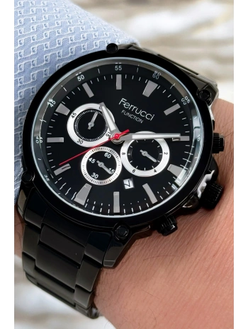 Çelik Kordon Function Siyah Yeni Sezon Erkek Kol Saati Sdfer076