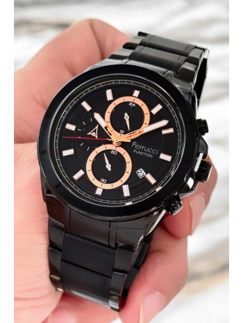 Çelik Kordon Function Erkek Kol Saati Siyah Yeni Sezon Sdfer084