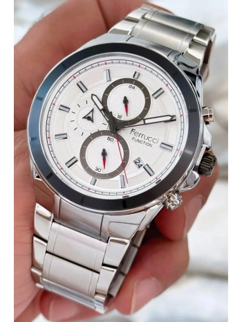 Çelik Kordon Function Erkek Kol Saati Gümüş-beyaz Yeni Sezon Sdfer084