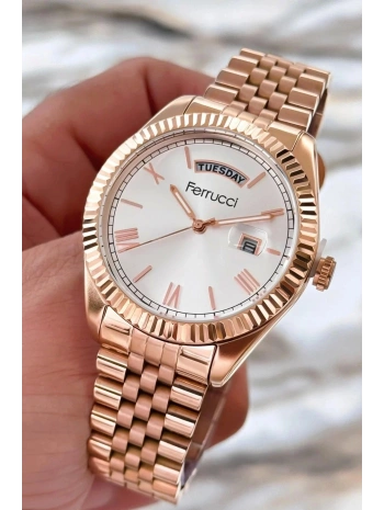 Function Erkek Kol Saati Rose Çelik Kordon 3atm Suya Dayanıklı Sdfer092