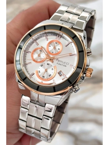 Function Erkek Kol Saati Gümüş-beyaz Çelik Kordon 3atm Suya Dayanıklı Sdfer094