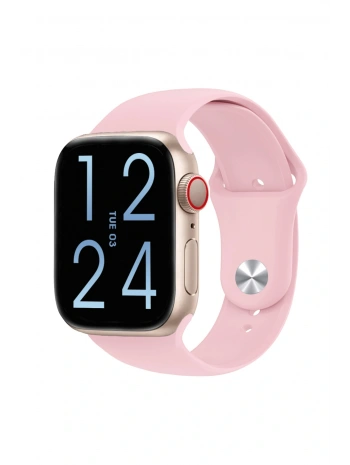 FC Smart S10 Max – Bluetooth Arama, Spor Modları, Alüminyum Kasa Akıllı Saat Pembe-Rose