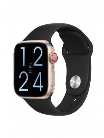 FC Smart S10 Max – Bluetooth Arama, Spor Modları, Alüminyum Kasa Akıllı Saat Siyah-Rose