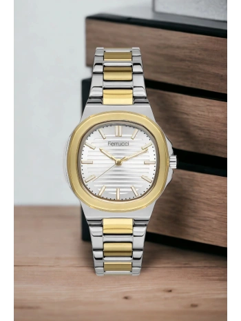 Ferrucci Kadın Kol Saati Gümüş-gold Çelik Kordon Çelik Kasa Fc.14103m.02 Sdfer104