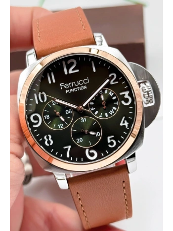 Taba Deri Kordon Function Erkek Kol Saati 3atm Bileklik Hediyeli Sdfer141