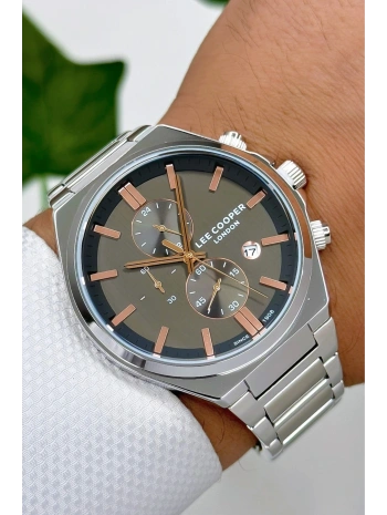 Çelik Kordon&kasa Gümüş-rose Renk Fonksiyonlu Erkek Kol Saati 3atm Bileklik Sdlc005