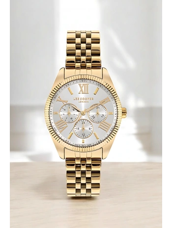 Gold Renk Çelik Kordon&kasa Kadın Kol Saati Bileklik Hediyeli Sdlc008