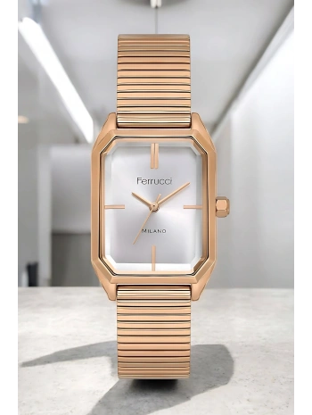 Ferrucci Rose Gold Renk Kadın Kol Saati - Şık Çelik Kordon Ve Kasa, Orijinal Ve Garantili Sdfer149