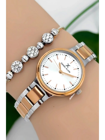 Kadın Kol Saati Rose-gümüş Renk Çelik Kordon&kasa Sddk094