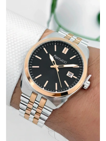 Erkek Kol Saati, Çelik Kordon & Özel Tasarım, 3atm Suya Dayanıklı Gümüş-rose Sdfer159