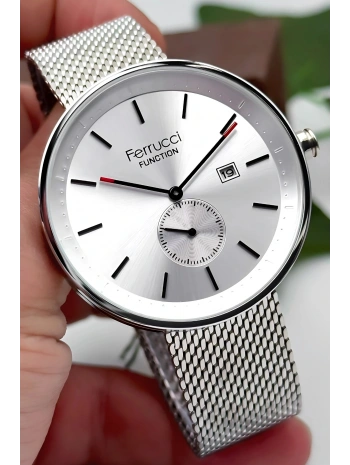 3atm Suya Dayanıklı Erkek Kol Saati, Çelik Kordon & Özel Tasarım, Gümüş Sdfer161