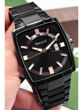 Erkek Kol Saati, Çelik Kordon & Özel Tasarım, 3atm Suya Dayanıklı Siyah Sdfer163