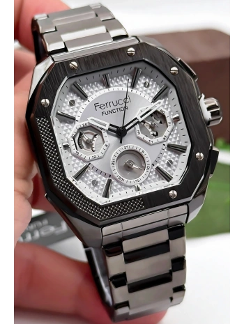 Function Erkek Kol Saati, Çelik Kordon & Özel Tasarım, 3atm Suya Dayanıklı Füme Sdfer166