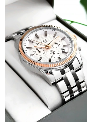 Function Erkek Kol Saati Çelik Kordon Gümüş-beyaz Bileklik Hediyeli 3atm Sdfer170