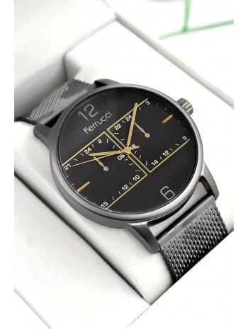 Erkek Kol Saati Çelik Kordon Kamuflaj Bileklik Hediyeli 3atm Sdfer173