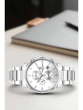 Exclusive Erkek Kol Saati Çelik Kordon&Kasa Gümüş-Beyaz sddk099