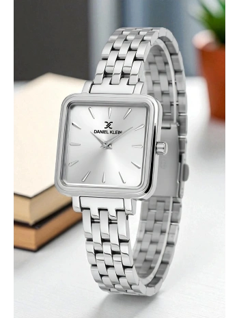 Çelik Kordon&Kasa Kadın Kol Saati+Bileklik Hediyeli Gümüş sddk109