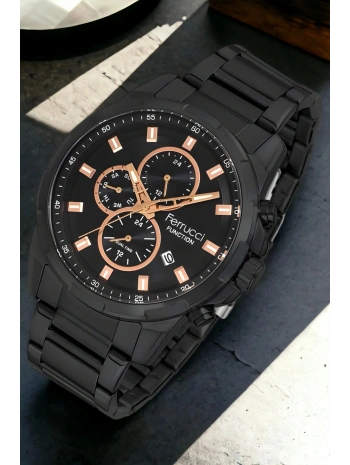 Erkek Kol Saati Siyah-rose Renk Function Fcf.13261fm.02 Bileklik Hediye Sdfer118