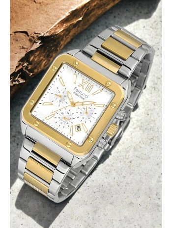 Function Erkek Kol Saati Fc.13345ttm.02 Gümüş-gold Renk Bileklik Hediye Sdfer122