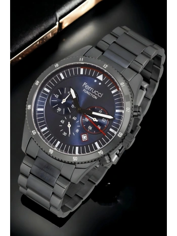 Function, 3atm, Füme-mavi Renk Erkek Kol Saati, Fc.13907tm.05 Sdfer133