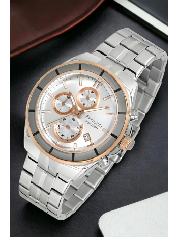 Function, 3atm, Gümüş-rose Renk Erkek Kol Saati, Fcf.13674fm.03 Sdfer134