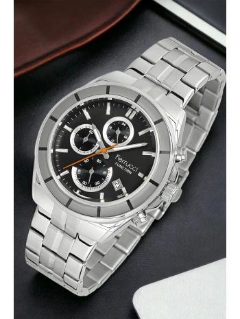 Function, 3atm, Gümüş-siyah Renk Erkek Kol Saati, Fcf.13674fm.02 Sdfer134