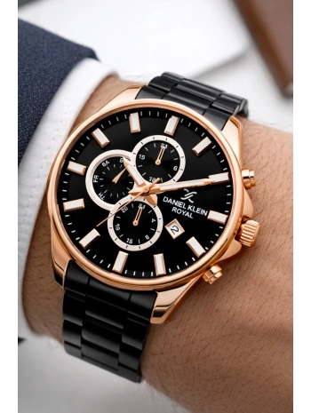 Erkek Kol Saati Takvimli Çelik Kordon Bileklik Hediyeli Siyah sddk003