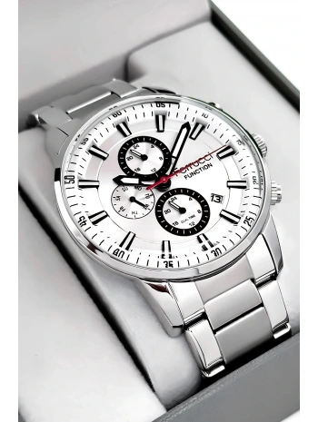 Function Erkek Kol Saati Gümüş Renk Çelik Kordon ve Kasa, sdfer004