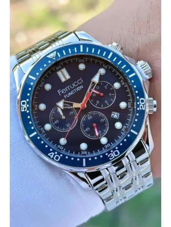 Function Erkek Kol Saati Çelik Kordon Çelik Kasa 3 Atm Suya Dayanıklılık